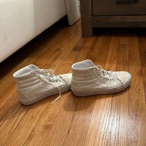 White Vans Sk-8 Hi Womens